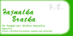 hajnalka bratka business card